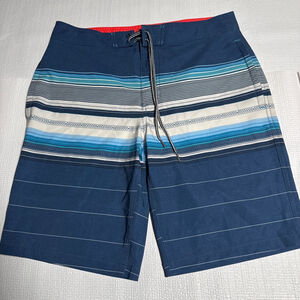 Men's Goodfellow & Co Blue Striped Board Shorts size 32
